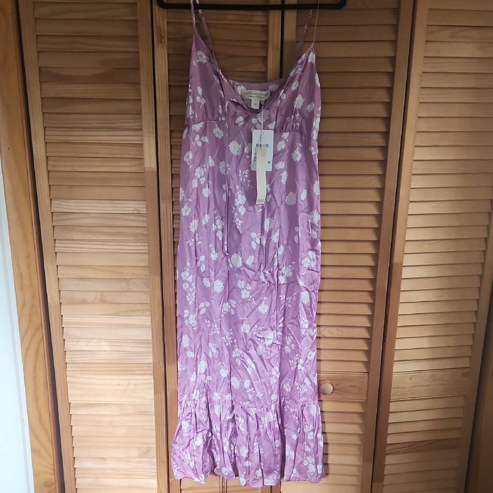 SALTWATER LUXE Enzo Midi Dress - PEONY